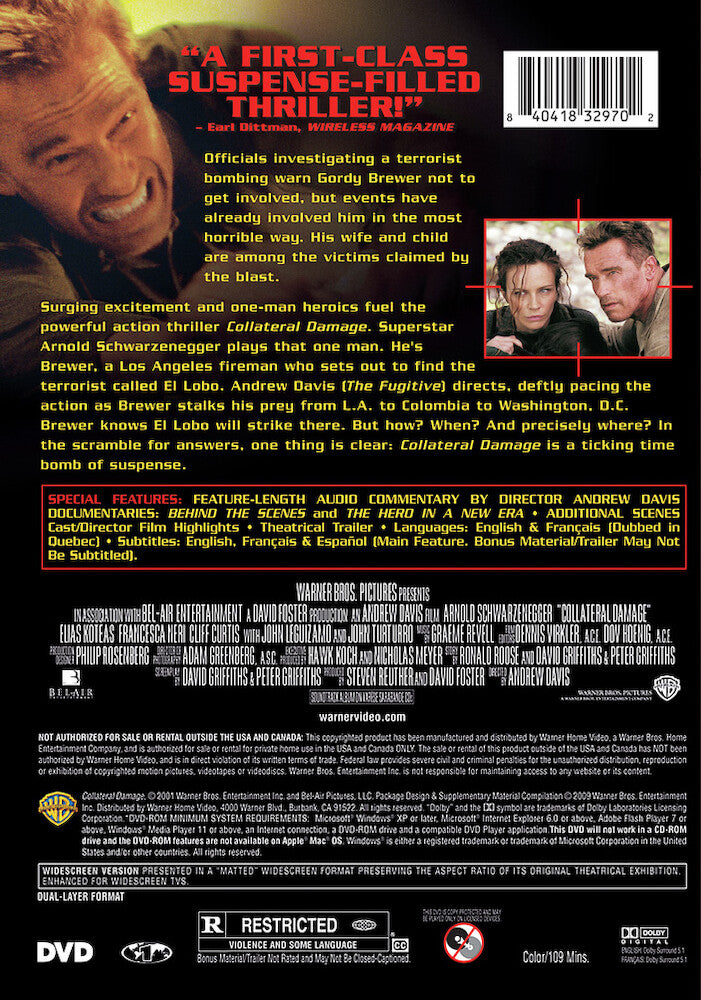 collateral damage - Back Panel - DVD