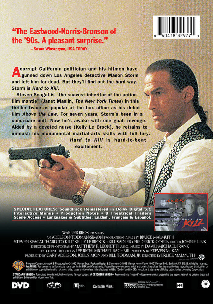 hard to kill - Back Panel - DVD