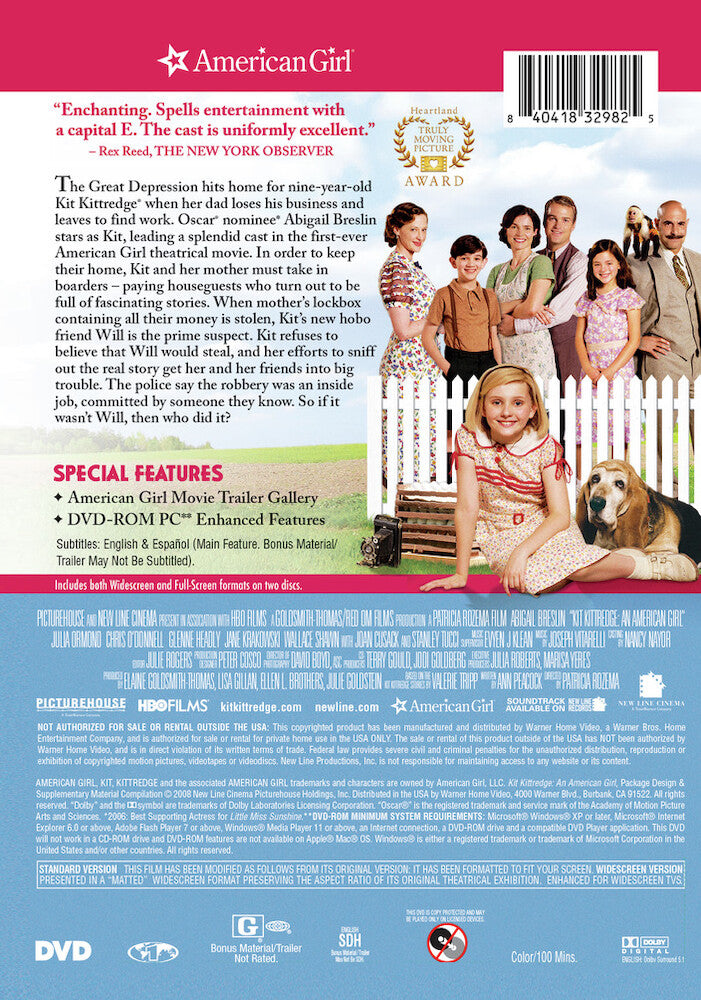 kit kittredge: an american girl - Back Panel - DVD