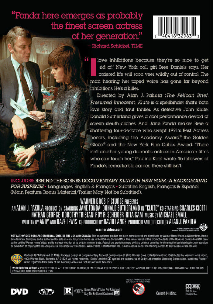 klute - Back Panel - DVD