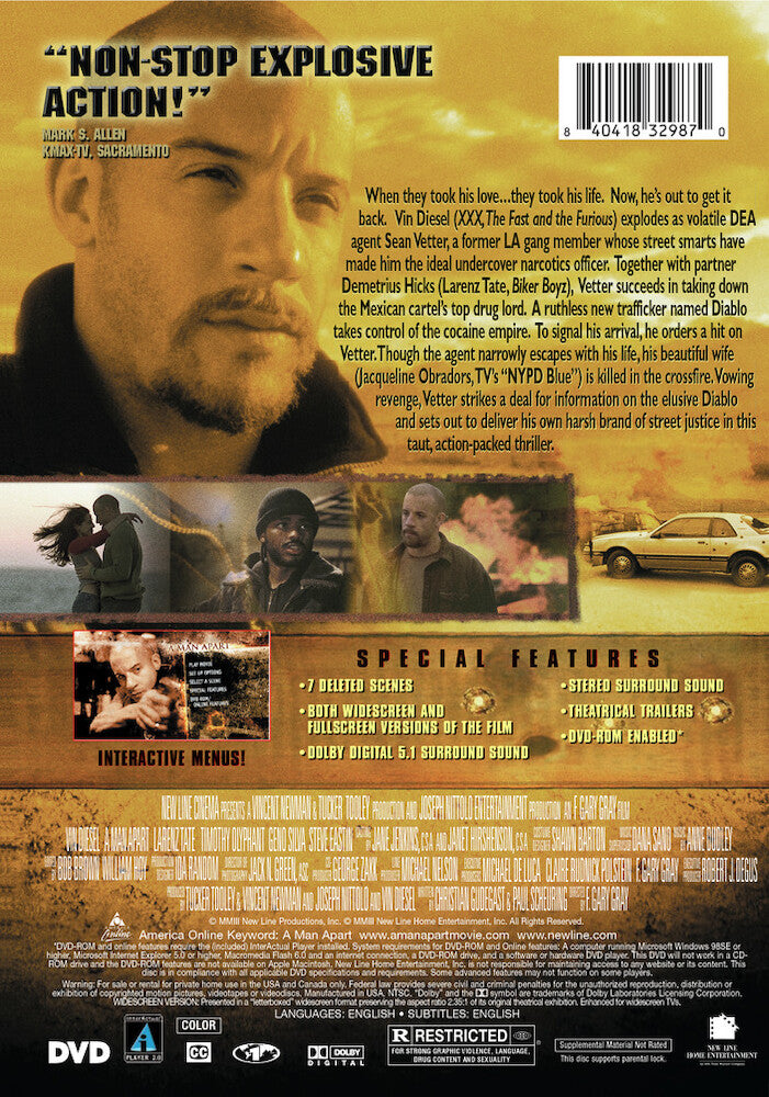 a man apart - Back Panel - DVD