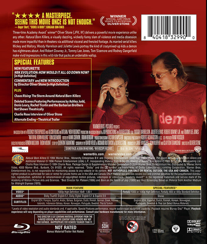 natural born killers: director's cut - Back Panel - Blu-ray