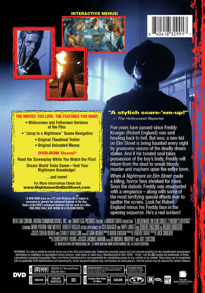 nightmare on elm street 2: freddie's revenge - Back Panel - DVD