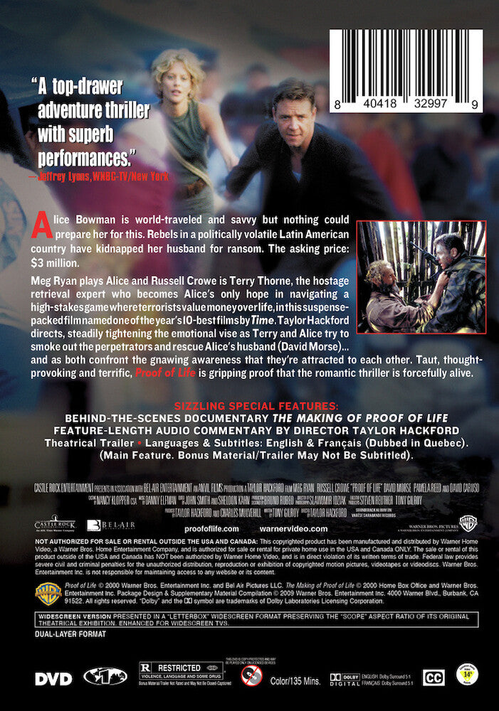 proof of life - Back Panel - DVD