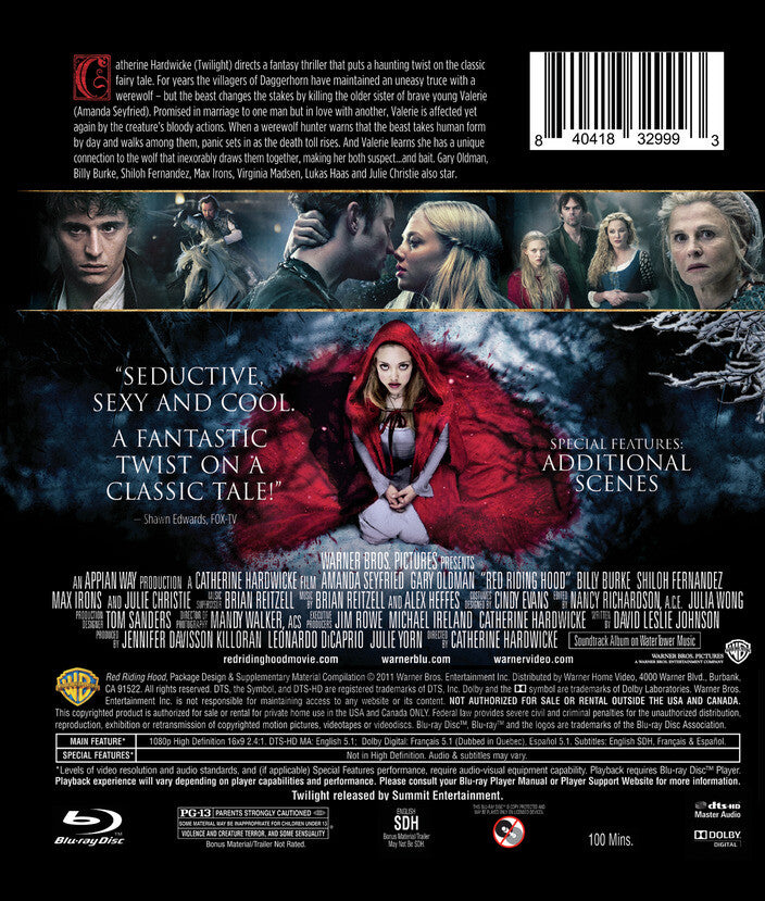 red riding hood - Back Panel - Blu-ray