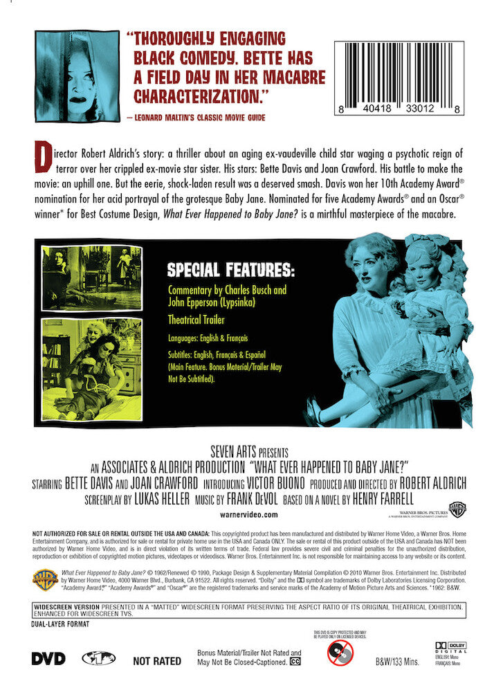 Whatever Happened To Baby Jane? - Back Panel - 