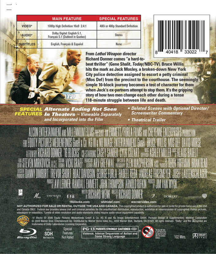 16 blocks - Back Panel - Blu-ray