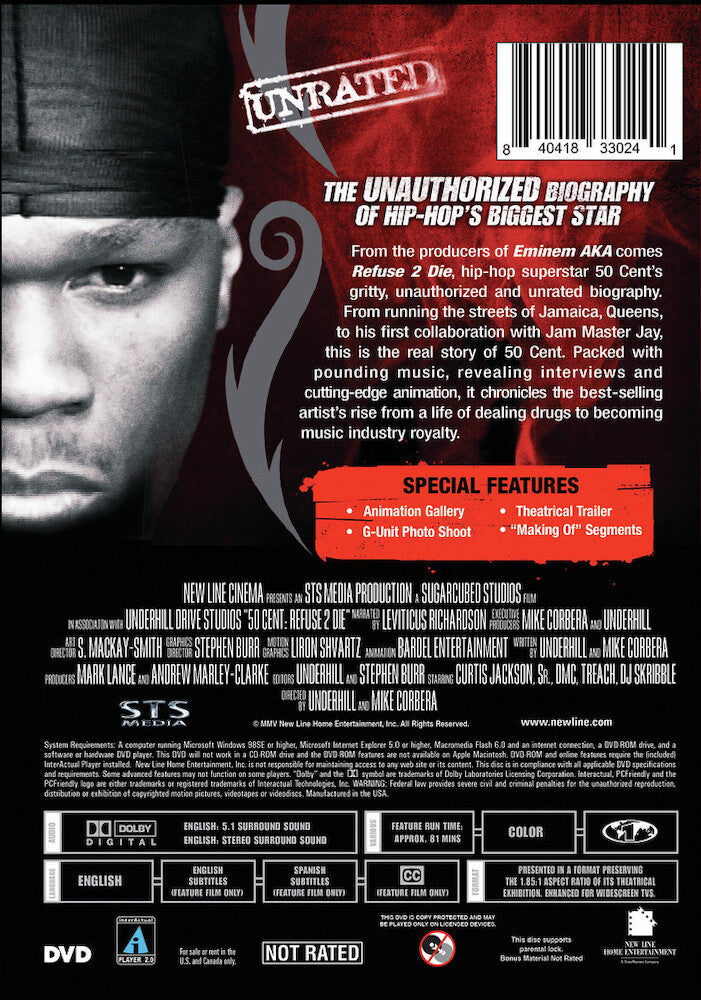 50 Cent: Refuse 2 Die - Back Panel - 