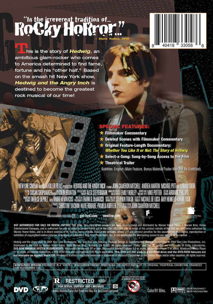 hedwig & the angry inch - Back Panel - DVD