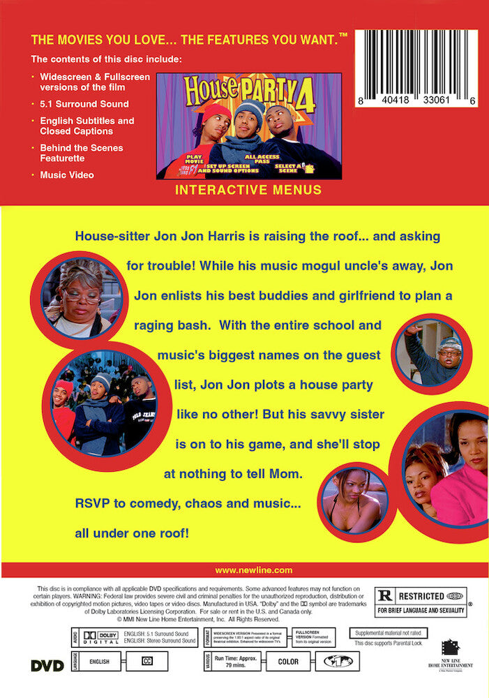 house party 4 - Back Panel - DVD