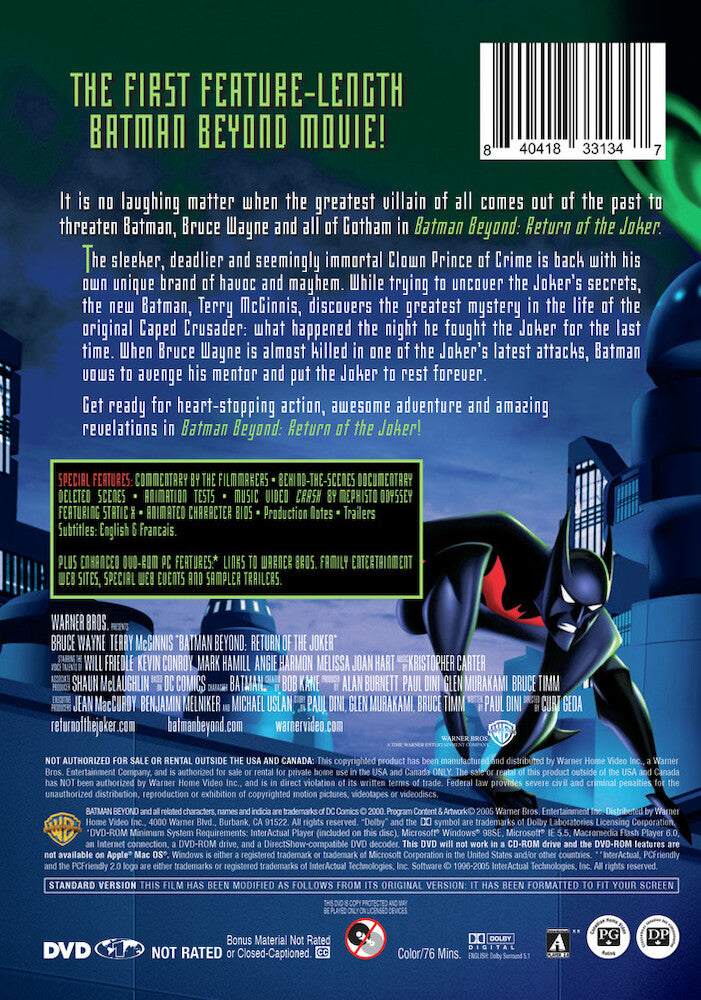 batman beyond: return of the joker - Back Panel - DVD