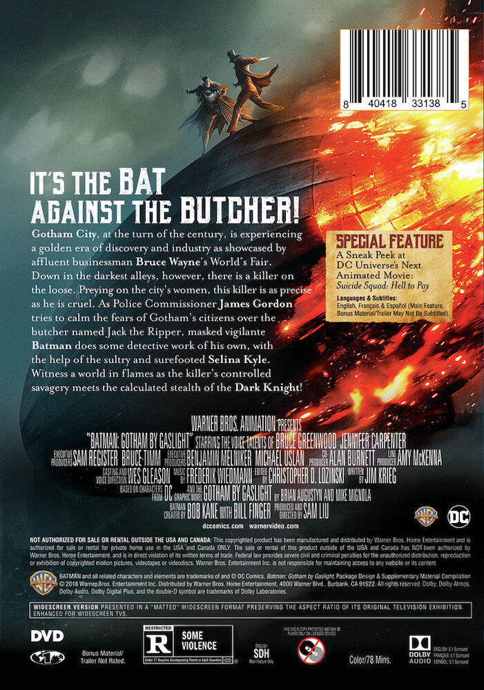 dcu: batman: gotham by gaslight - Back Panel - DVD