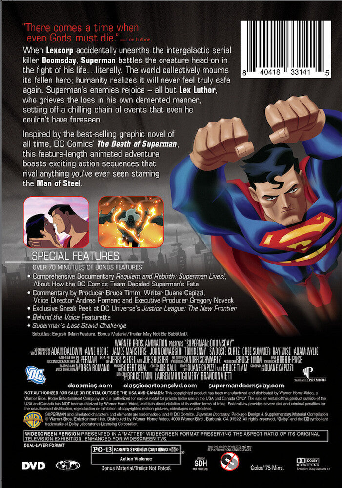 DCU: Superman Doomsday - Back Panel - 