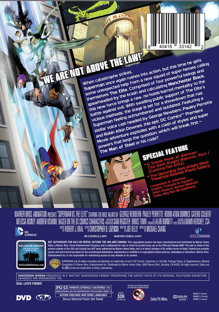 DCU: Superman vs. The Elite - Back Panel - 