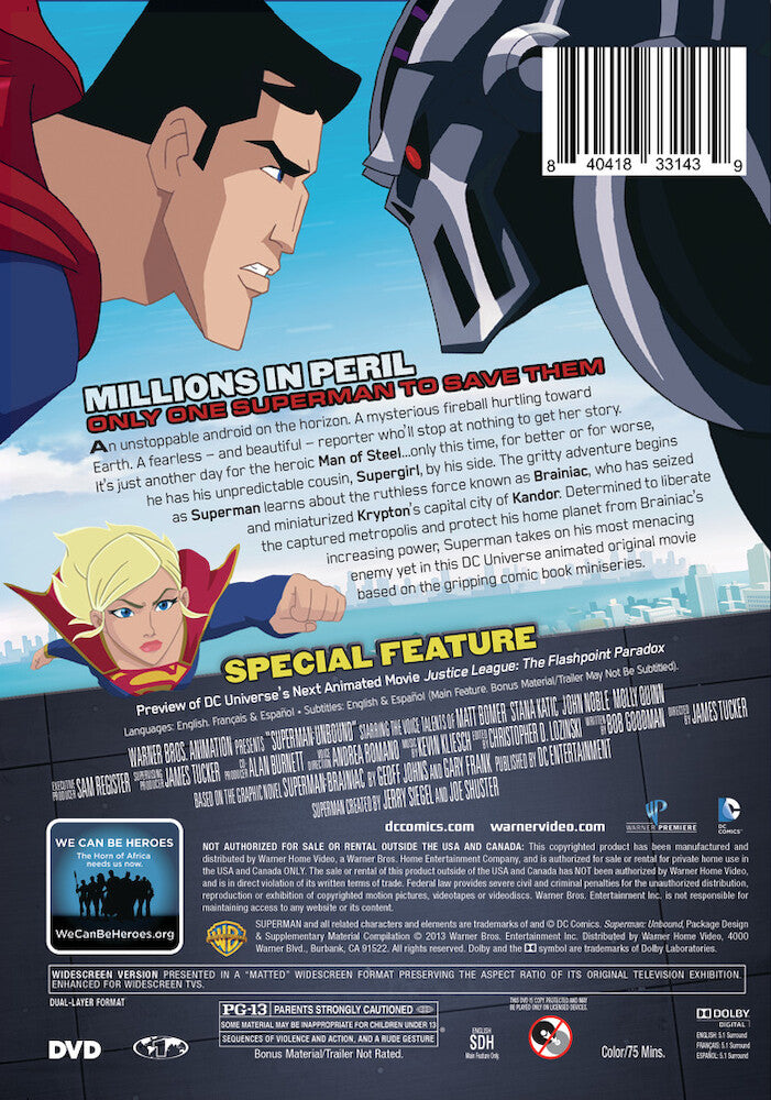 DCU: Superman: Unbound - Back Panel - 