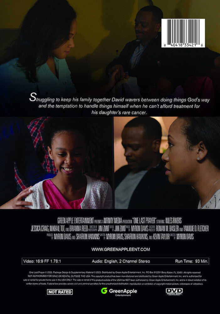 one last prayer - Back Panel - DVD