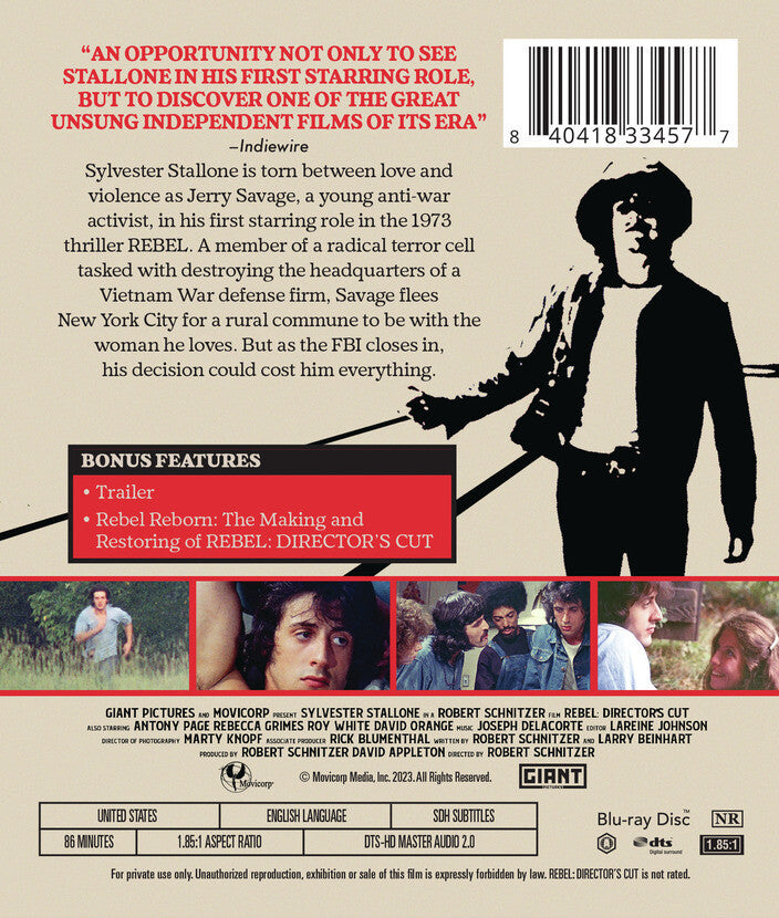 rebel: director's cut - Back Panel - Blu-ray
