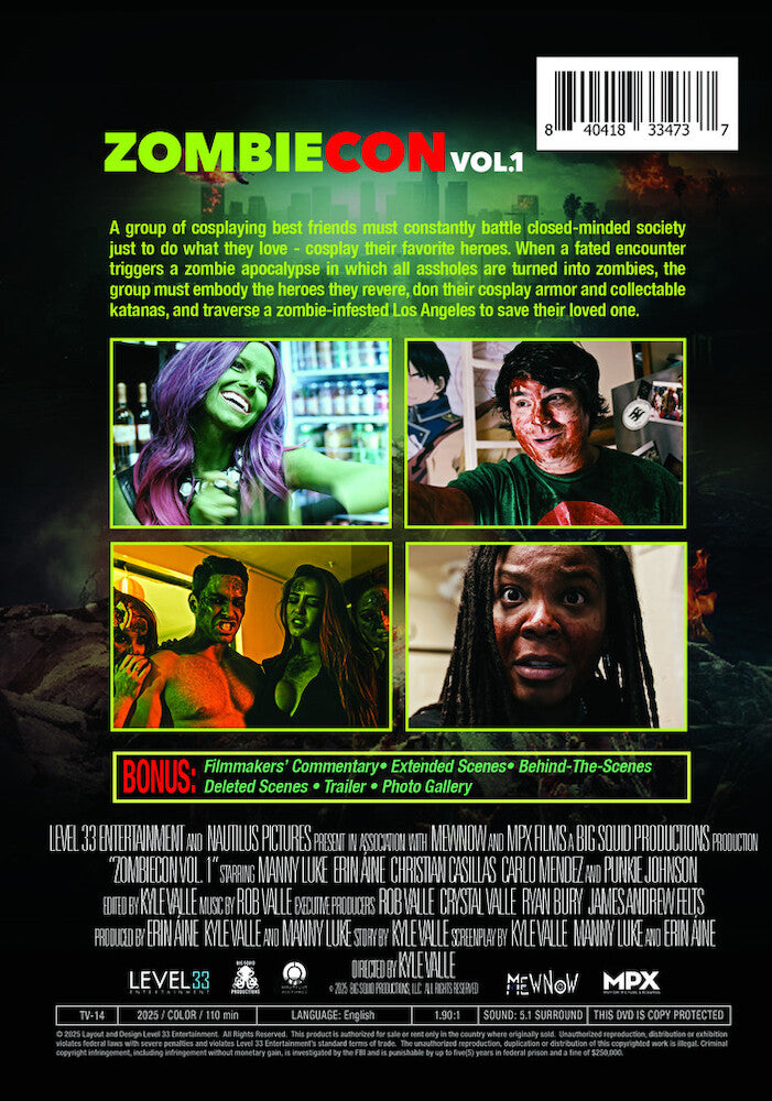zombiecon vol. 1 - Back Panel - DVD