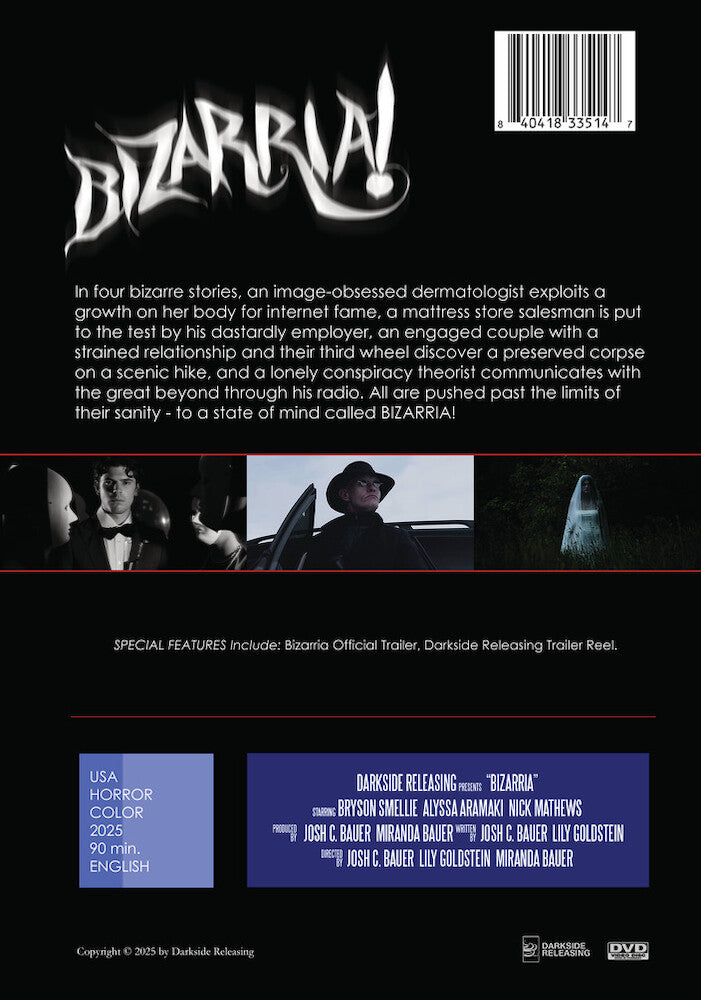 bizarria! - Back Panel - DVD