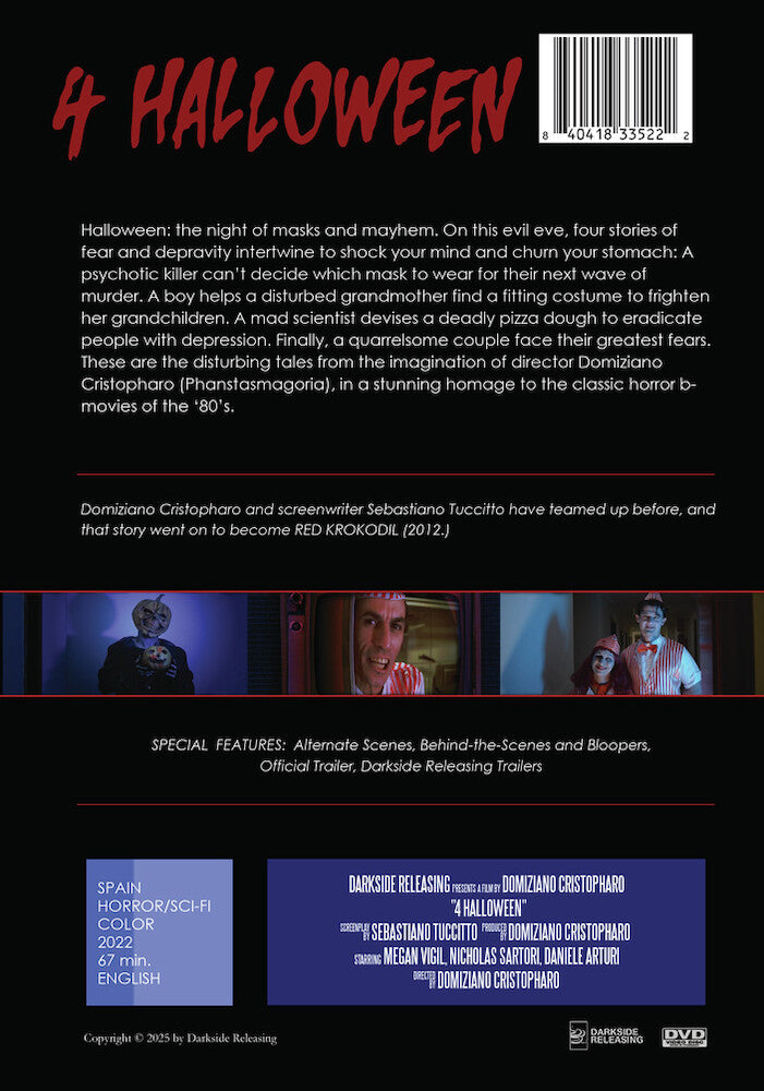 4 halloween - Back Panel - DVD
