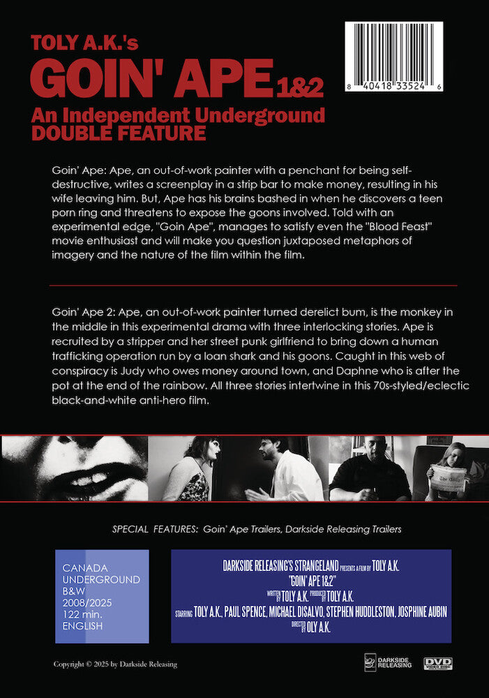 goin' ape / goin' ape 2 (double feature) - Back Panel - DVD