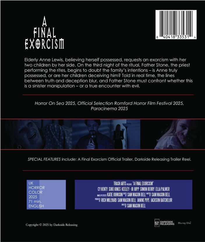 A Final Exorcism - Back Panel - 