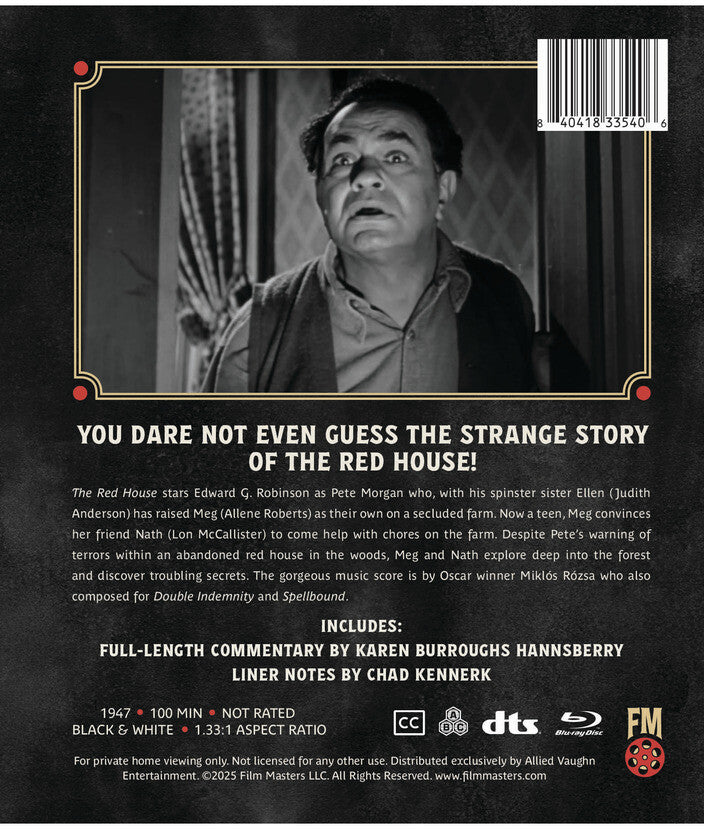 the red house (1947)| newly restored archive collection - Back Panel - Blu-ray