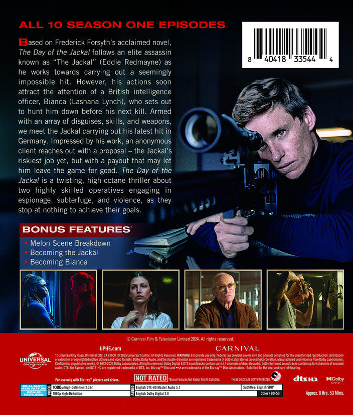 the day of the jackal: season one - Back Panel - Blu-ray