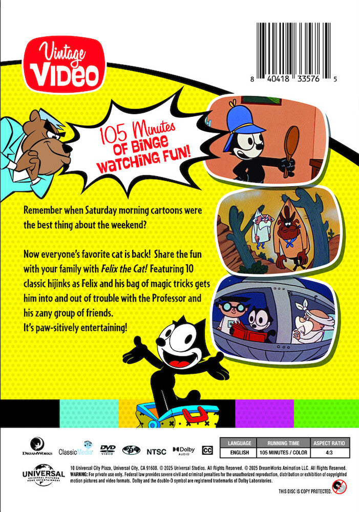Felix the Cat: Mischief and Mayhem - Back Panel - 