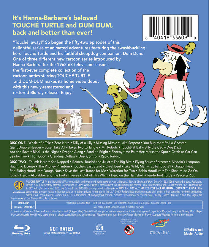 touche turtle and dum dum: the complete series - Back Panel - Blu-ray