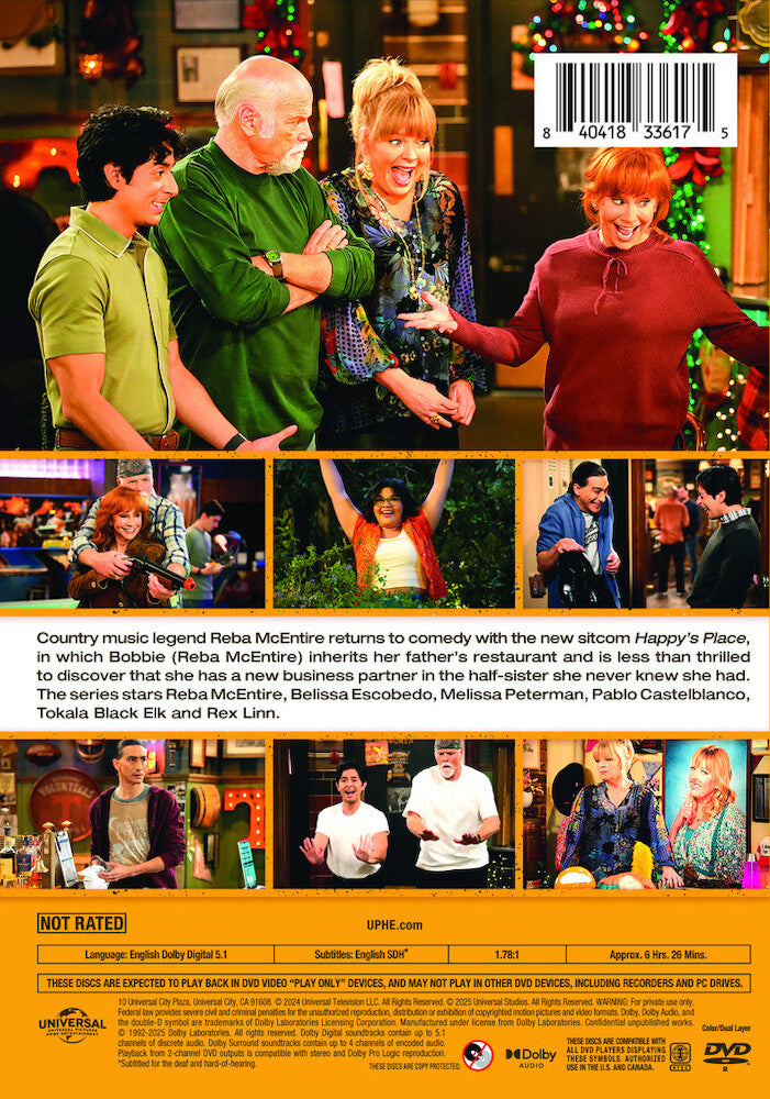 happy's place: season one - Back Panel - DVD