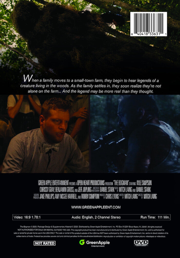 the bogman - Back Panel - DVD