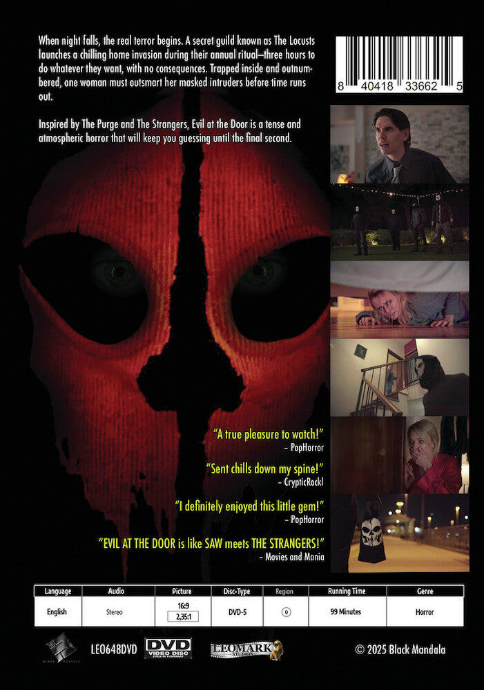 evil at the door - Back Panel - DVD