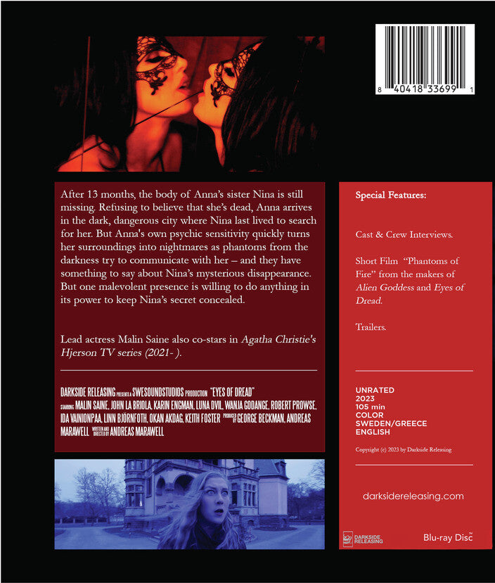 eyes of dread - Back Panel - Blu-ray