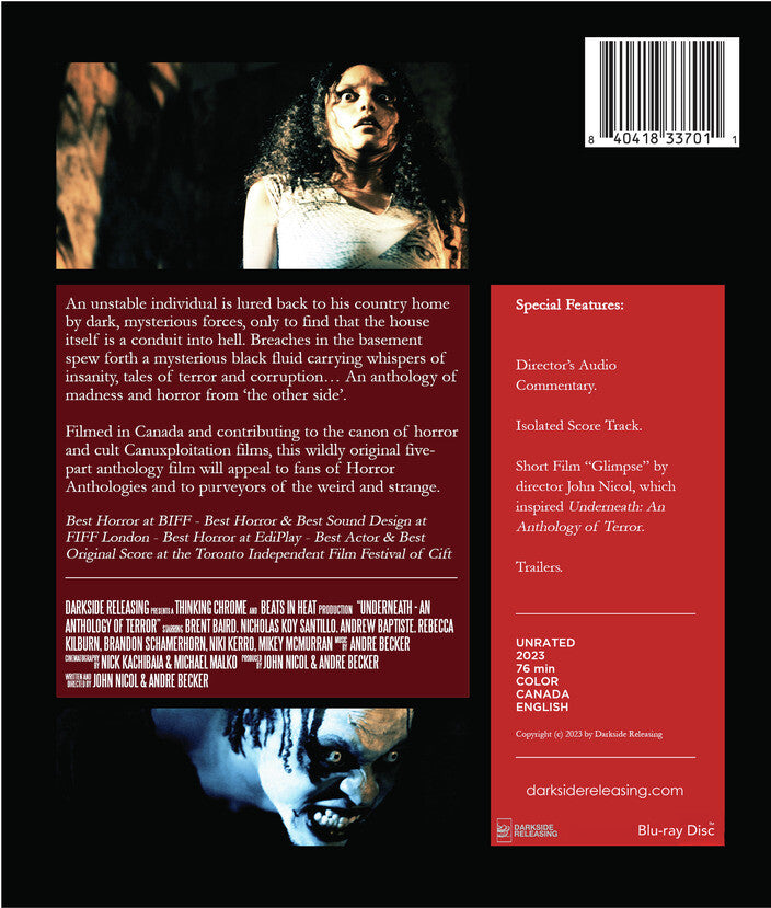underneath: an anthology of terror - Back Panel - Blu-ray