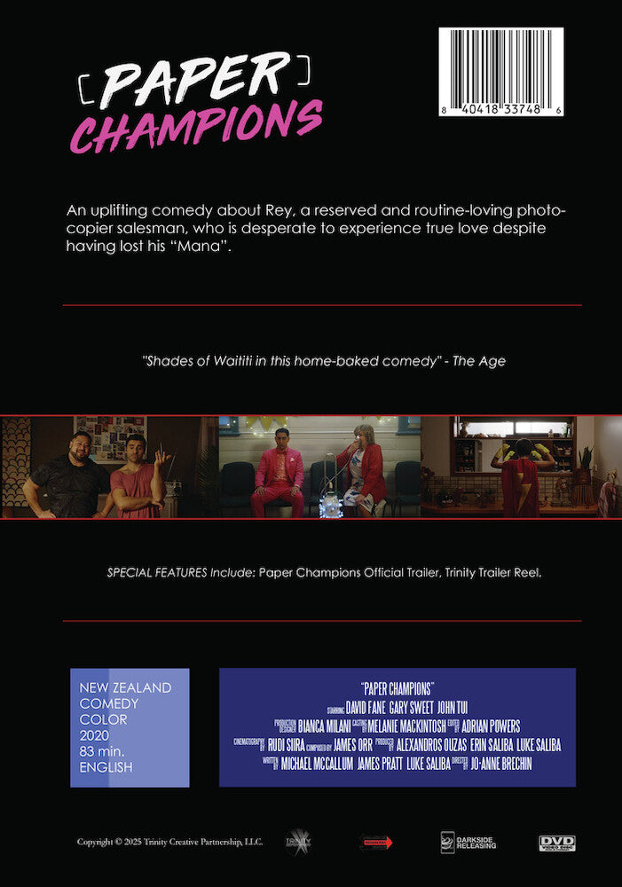 paper champions - Back Panel - DVD