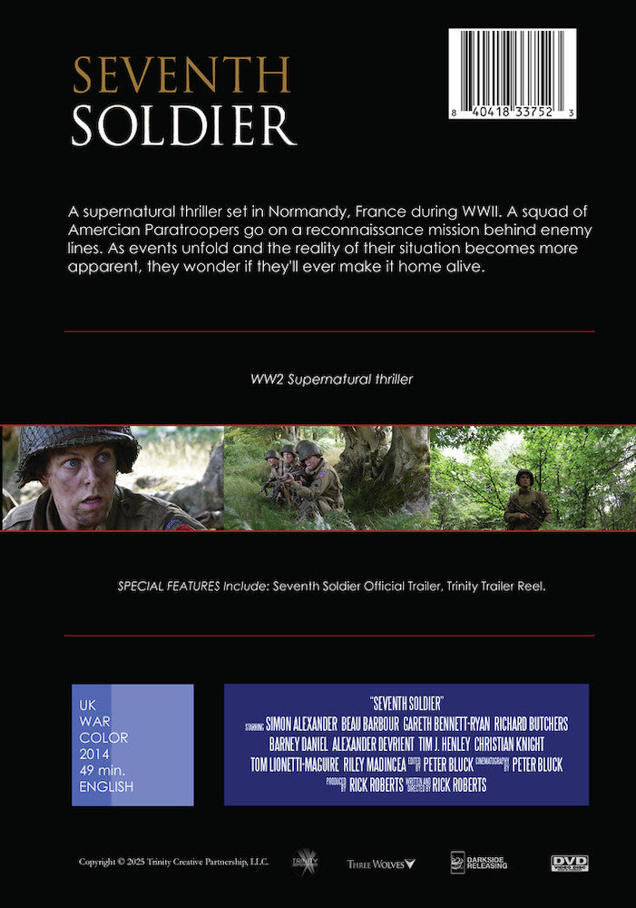 seventh soldier - Back Panel - DVD