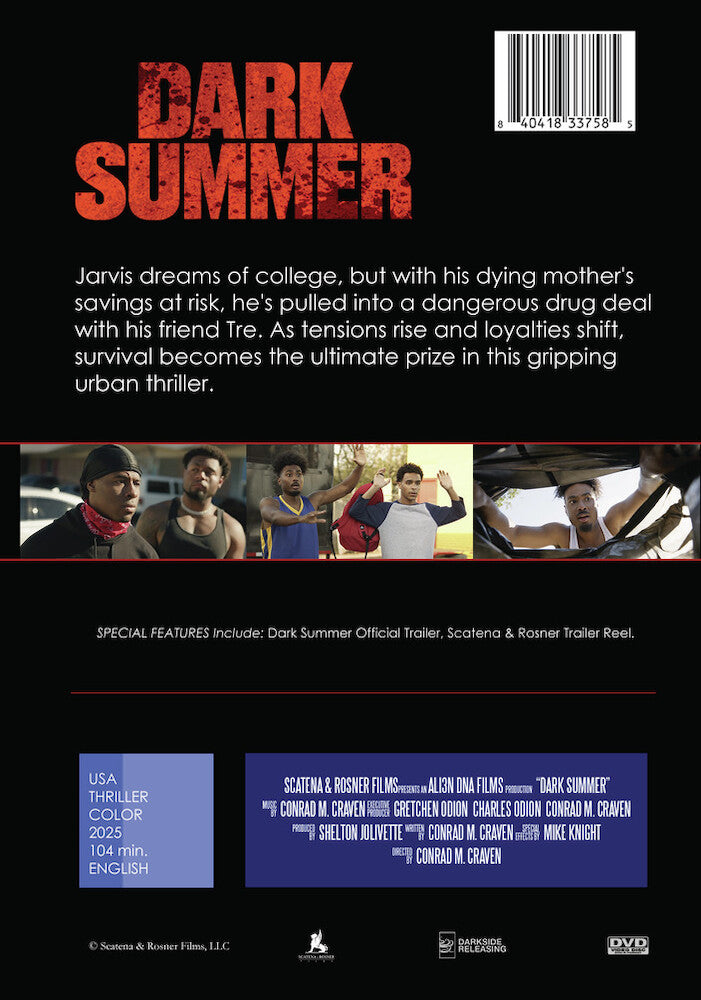 dark summer - Back Panel - DVD