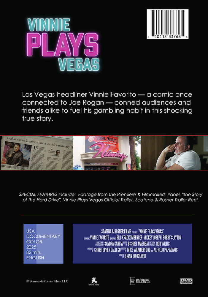 vinnie plays vegas - special edition - Back Panel - DVD