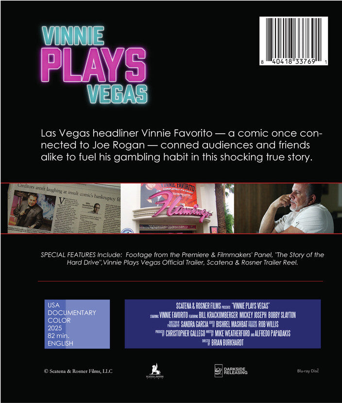 Vinnie Plays Vegas - Special Edition - Back Panel - 