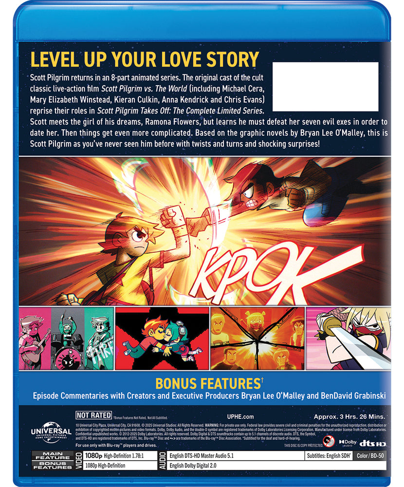 Scott Pilgrim Takes Off: The Complete Limited Series [Blu-ray] - Back Panel - 