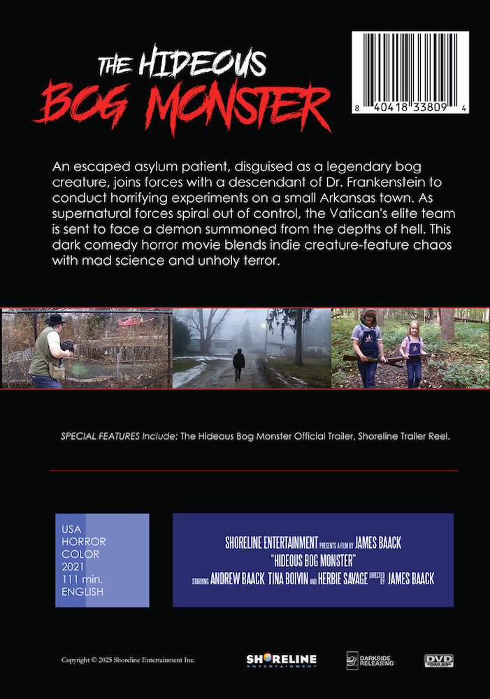 hideous bog monster - Back Panel - DVD