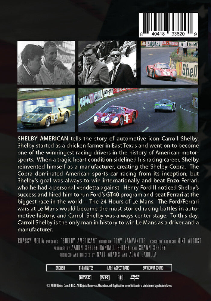 shelby american: the carroll shelby story - Back Panel - DVD