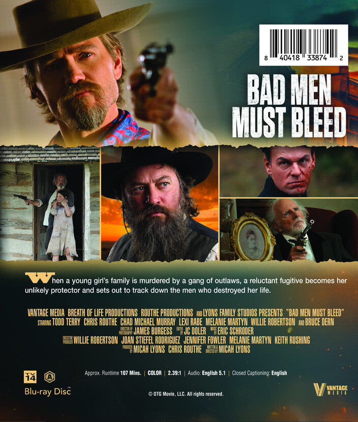 bad men must bleed - Back Panel - Blu-ray
