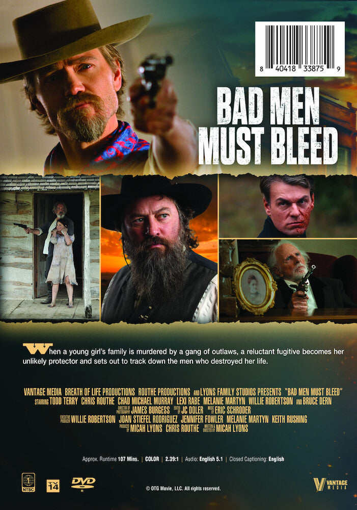Bad Men Must Bleed - Back Panel - 