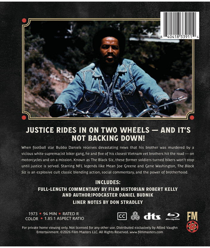 The Black 6 (1973) | Newly Restored - Back Panel - 