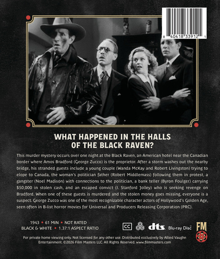 The Black Raven (1943) | Newly Restored Archive Collection - Back Panel - 