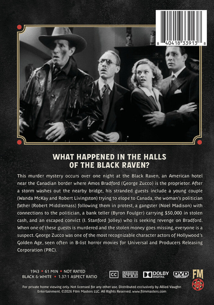 The Black Raven (1943) | Newly Restored Archive Collection - Back Panel - 