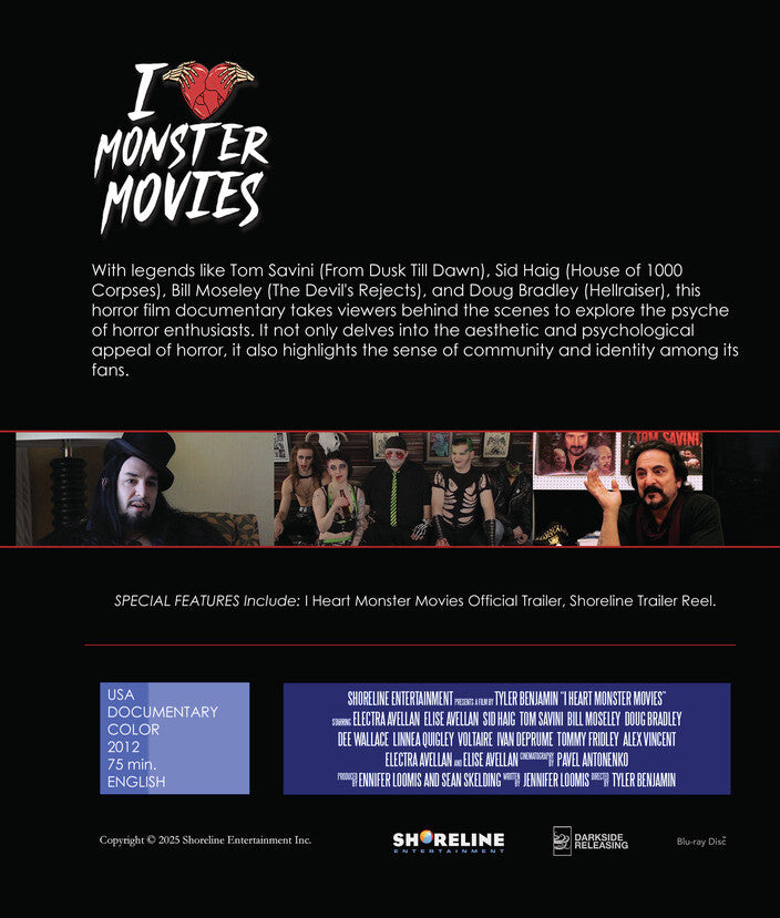 i heart monster movies - Back Panel - Blu-ray
