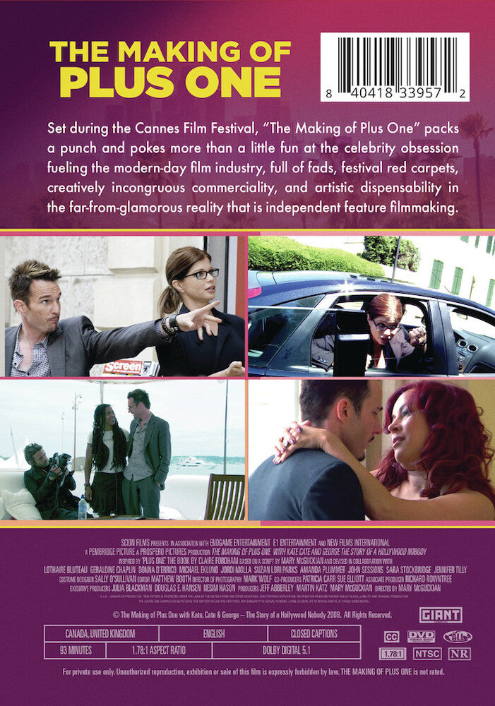 the making of plus one - Back Panel - DVD